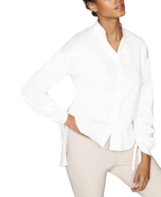 b new york - Tie-Sleeve High-Low Top