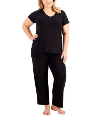 Alfani Plus Size Ultra Soft Pajama Top Essential Pajama Pants Created For Macys