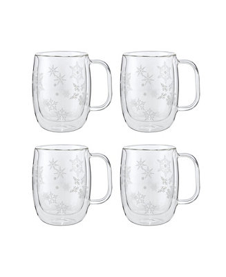 J.A. Henckels Zwilling Sorrento Coffee Glass Mugs, Holiday Set of 4 - Macy's