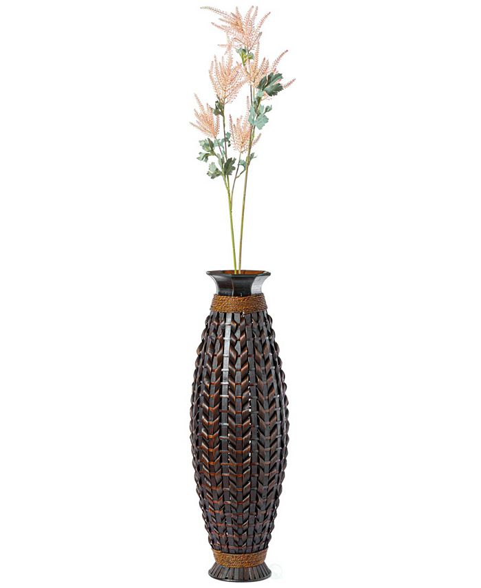 Uniquewise Wicker Woven Designed Floor Standing Vase - Macy's