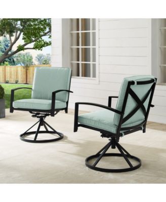 Kaplan 2 Piece Outdoor Dining Swivel Chair Set