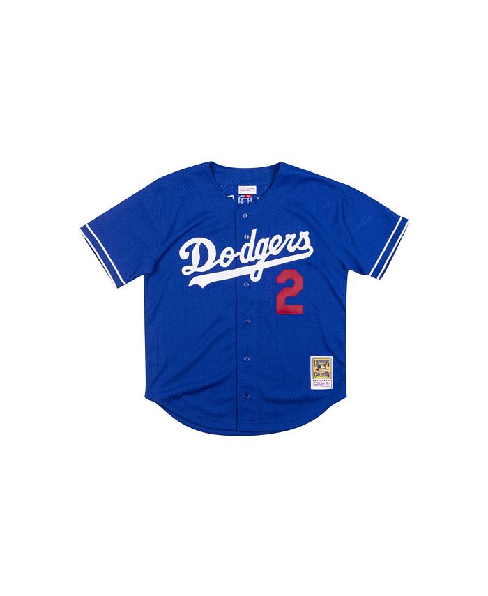 Los Angeles Dodgers Mitchell & Ness Blue Mesh V Neck Jersey