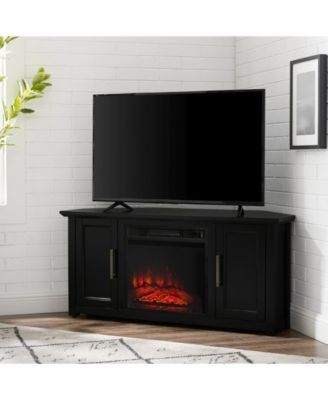 Camden 48" Corner TV Stand with Fireplace