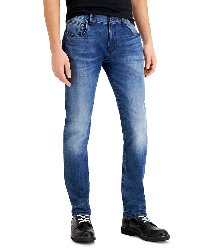 Calvin Klein Men's Straight-Fit Stretch Jeans - Macy's