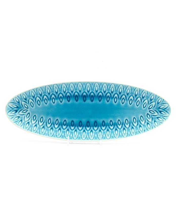 Euro Ceramica - Peacock 13" Appetizer Platter