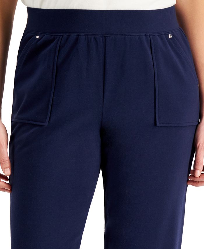 Karen Scott Knit Pull-On Pants, Created for Macy's & Reviews - Pants ...
