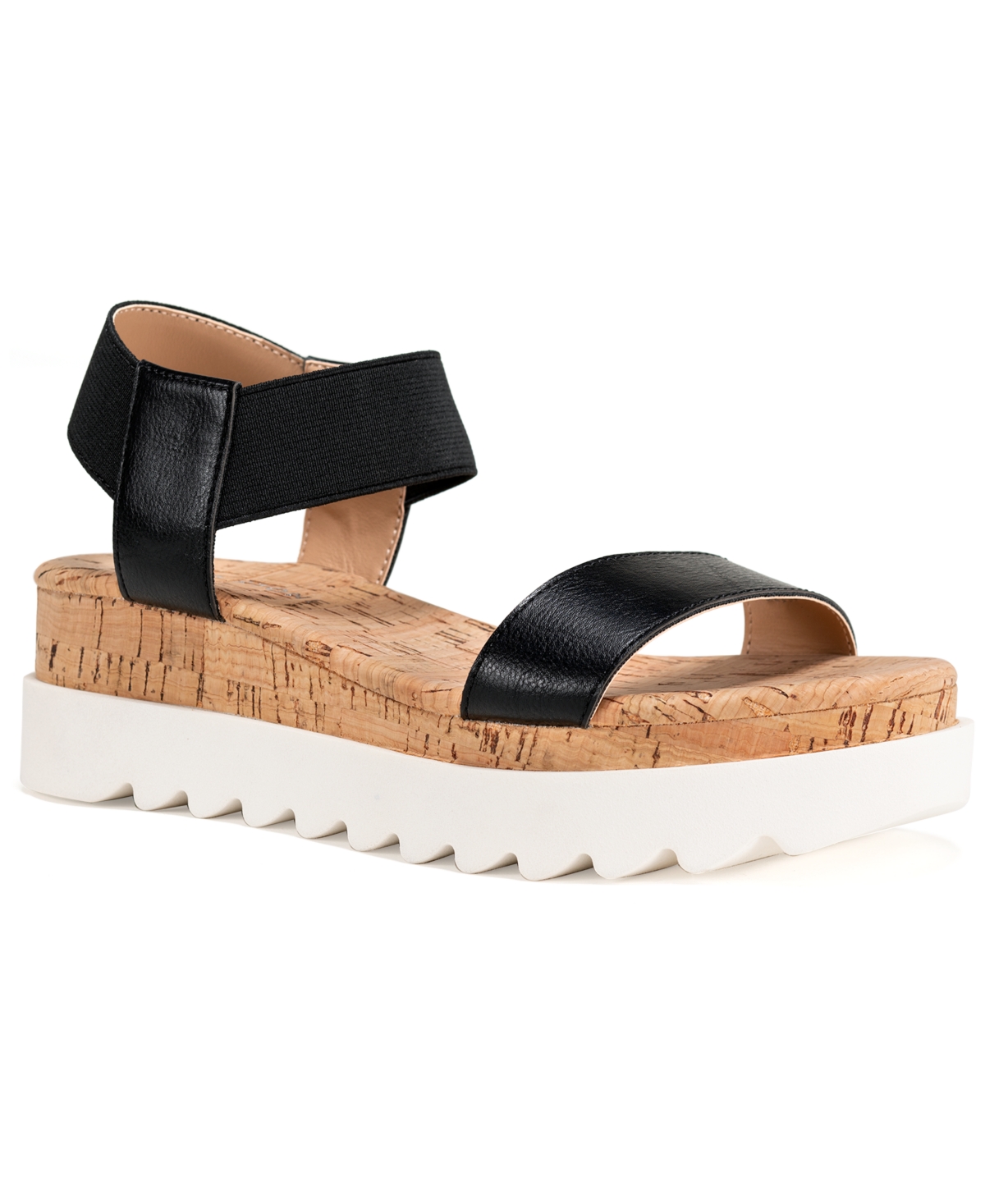 Sun + Stone Melanyy Wedge Sandals, Created For Macy's Women's Shoes In Black ModeSens