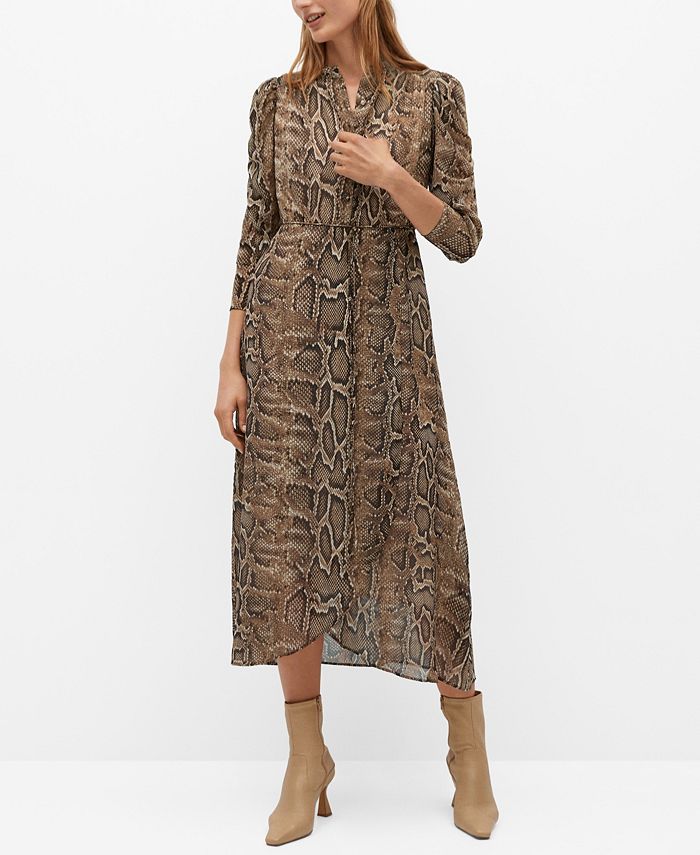 MANGO Women s Snake Print Gown Macy s