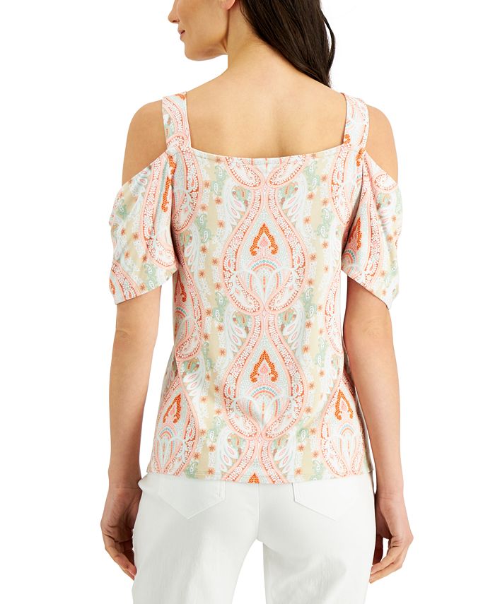 macys cold shoulder tops