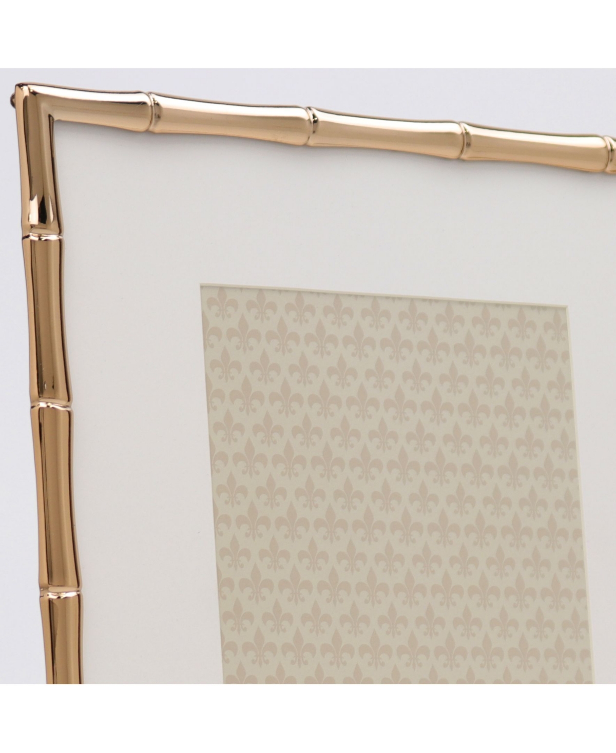 High Quality Polished Cast Metal Picture Frame - Bamboo Design with Mat for, 8