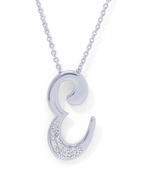 image of Diamond Accent Initial Pendant Necklace 18