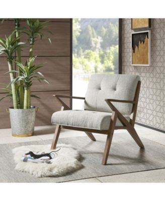 Rocket Upholstered Angled Wood Frame Arm Chair
