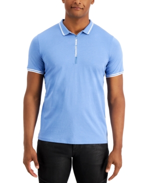 AX Armani Exchange Men's Logo Zip-Up Polo