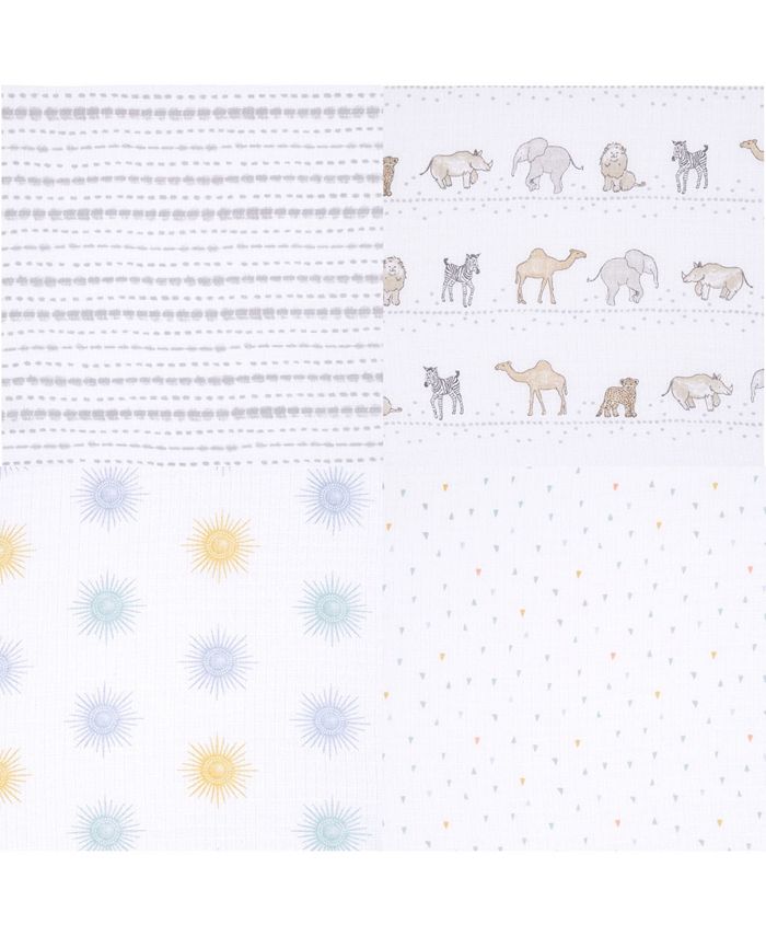 aden by aden + anais Essentials Cotton Muslin Swaddle Blanket Sunshine