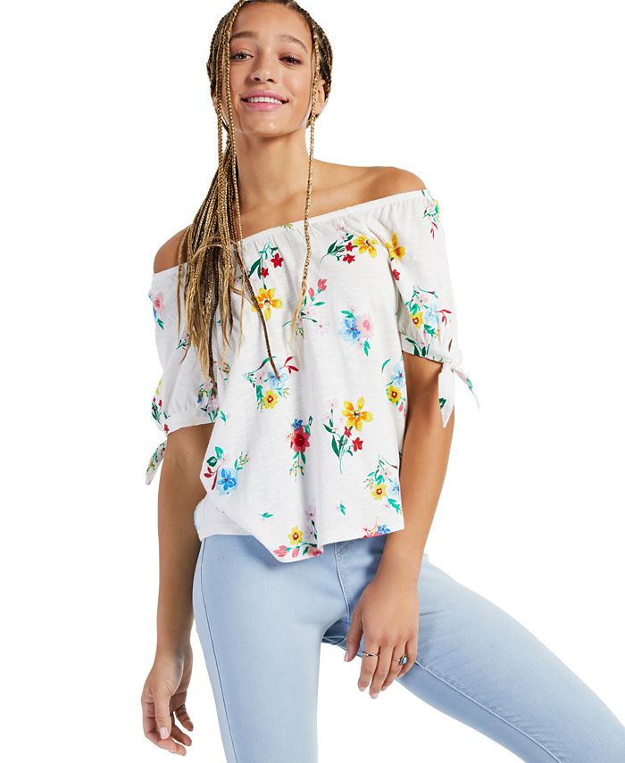 Style & Co OfftheShoulder Floral Top, Created for Macy's Macy's