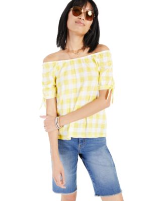 macys yellow tops