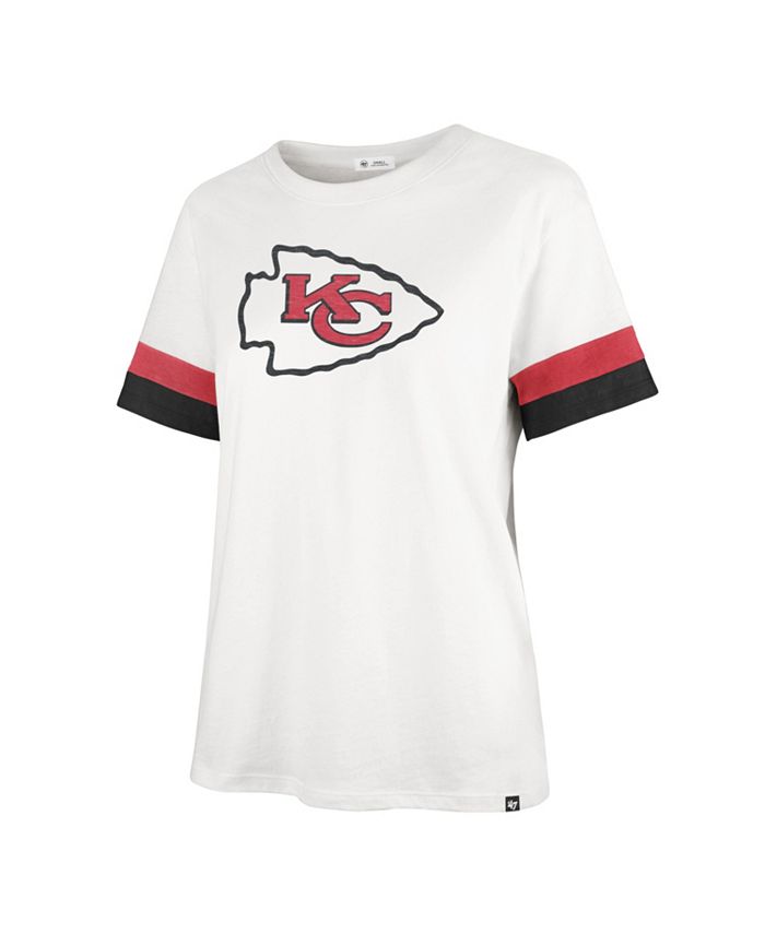 47 Brand Kansas City Chiefs Women's Frankie Sleeve Stripe Shirt - Macy's