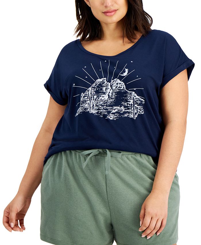 Style & Co Plus Size GraphicPrint TShirt, Created for Macy