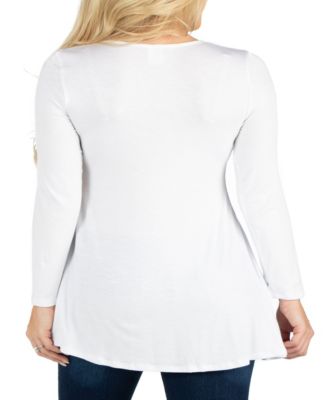 Women's Long Sleeve Swing Style Flared Tunic Top