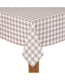 Buffalo Check Sand 100% Cotton Table Cloth for Any Table 70" Round