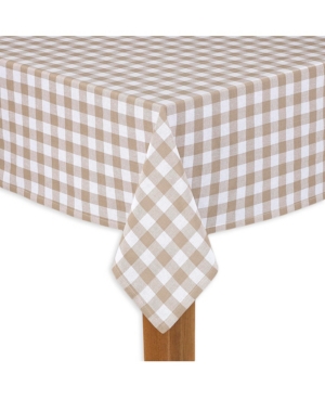 Lintex Buffalo Check Sand 100% Cotton Table Cloth For Any Table 70" Round