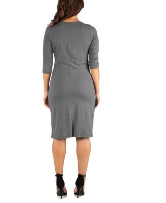 Women's Draped in Style V-Neck Dress