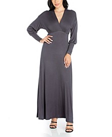 Women's Formal Long Sleeve Maxi Dress