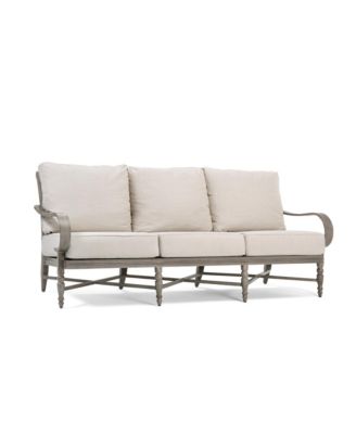 Furniture - Grayson Wicker Outdoor Sofa with Outdura Remy Sand Cushion