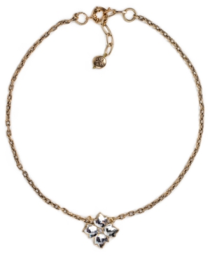image of Patricia Nash Gold-Tone Crystal Floret Pendant Necklace, 18