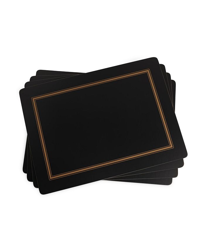 Pimpernel - Classic Black Placemats, Set of 4