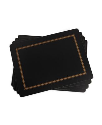 Pimpernel Classic Black Placemats, Set of 4 - Macy's