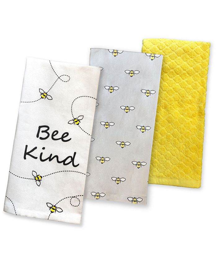 Martha Stewart Collection Bee Kitchen Towels, Set of 3, Created for Macy's  - Macy's