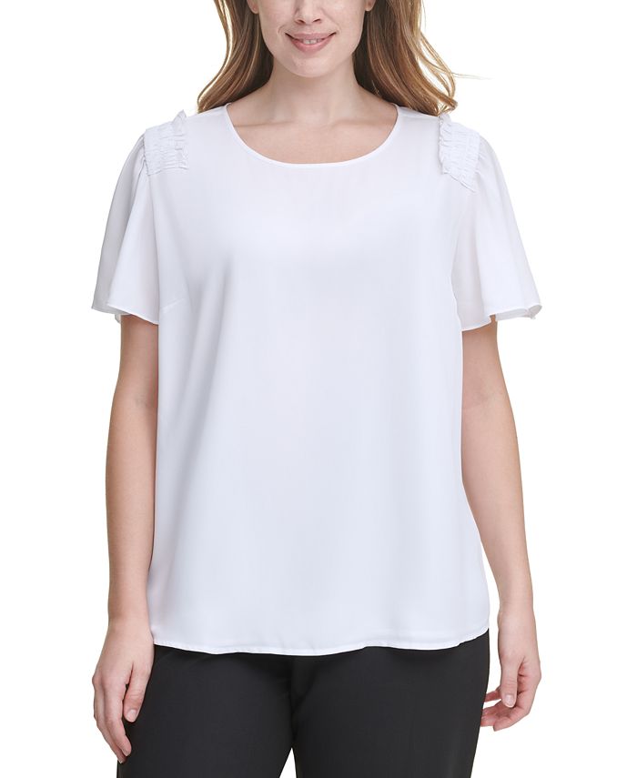 calvin klein flutter sleeve