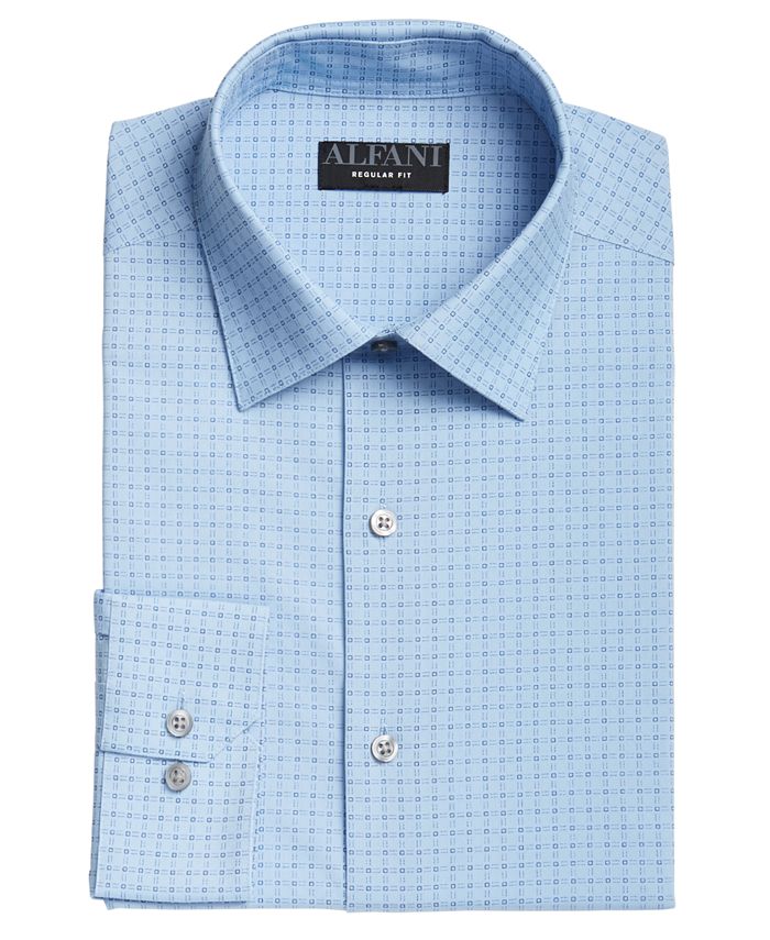Alfani Men's Regular Fit Cooling Performance Stretch Solid Dress Shirt ...