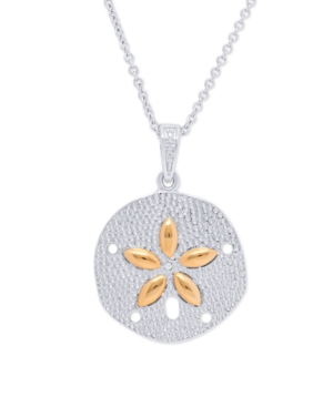image of Diamond Accent Sand Dollar Fine Gold Plate Pendant