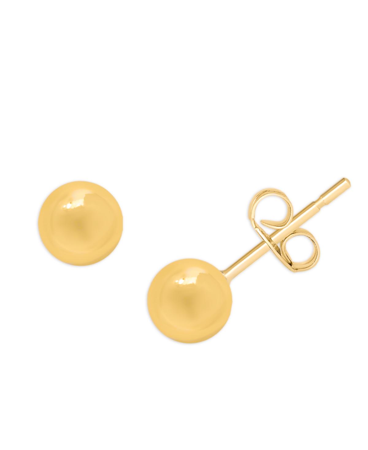 Diamond Accent Dolphin Fishhook BallPlate Or Silver Plate Stud Set - Gold