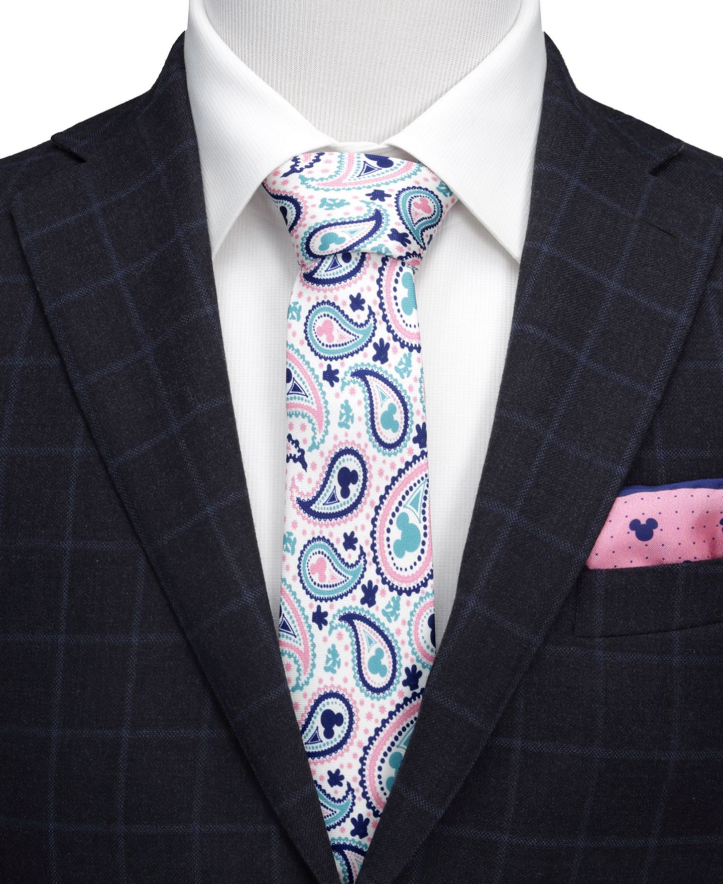 Мужской галстук Disney Mickey Mouse Paisley Tie, цвет: Разноцветный — фото 5