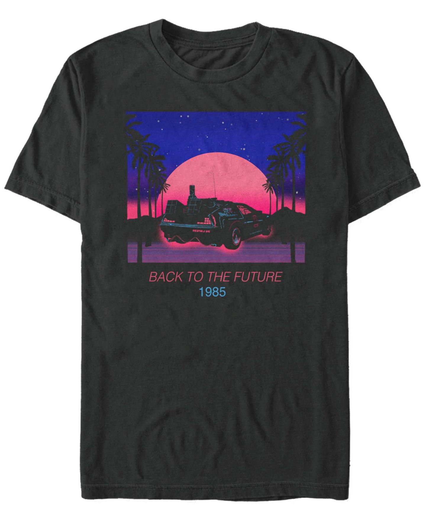 Мужская футболка Fifth Sun Back To The Future Franchise Back To The Neon Short Sleeve, цвет: Чёрный — фото 1