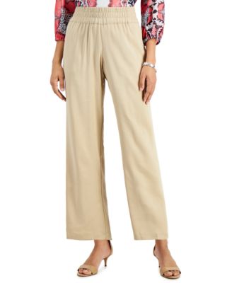 JM Collection - Petite Wide-Leg Pull-On Pants