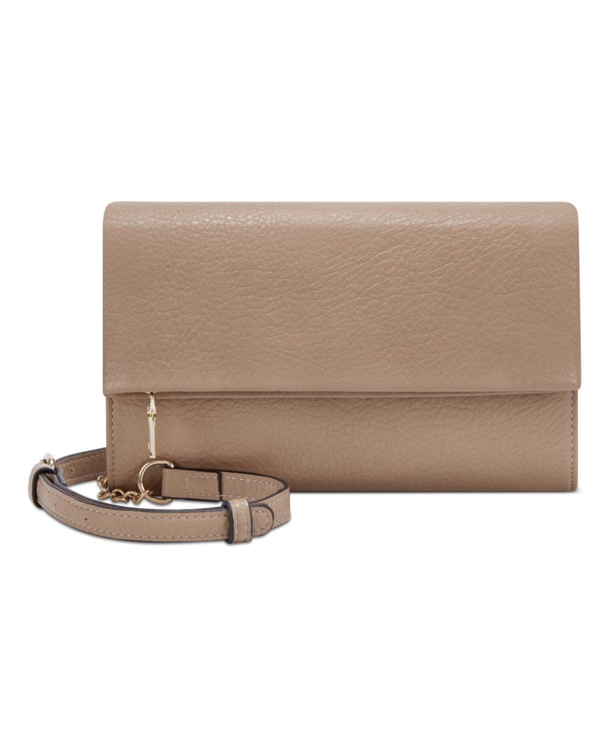 Averry Tunnel Convertible Clutch Crossbody, Exclusively at Macy's - Camel/Gold