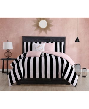 Juicy Couture Cabana Stripe Reversible Comforter Set 6 Piece King Bedding