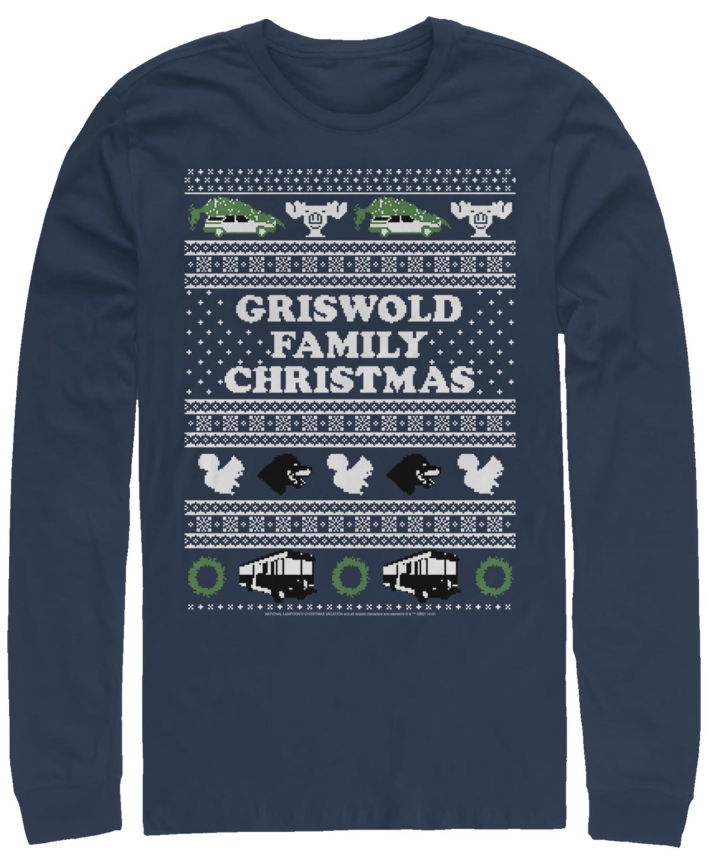 Мужская футболка Fifth Sun National Lampoon Christmas Vacation Griswold Long Sleeve, цвет: Тёмно-синий — фото 1