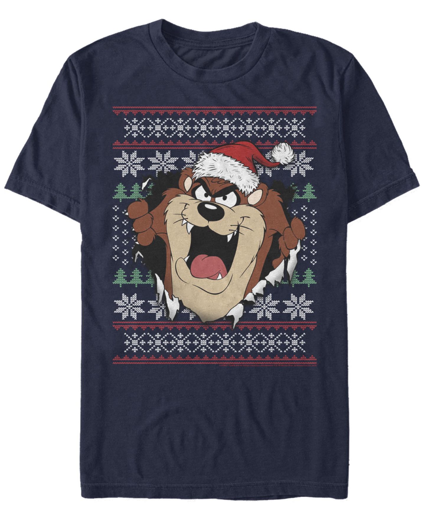 Мужская футболка Fifth Sun Looney Tunes Taz Ugly Short Sleeve, цвет: Тёмно-синий — фото 1