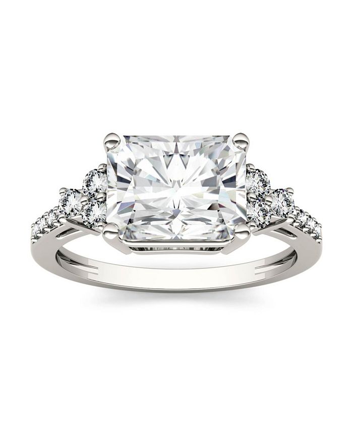 Charles & Colvard - Moissanite Radiant Cut Engagement Ring 2-9/10 ct. t.w. Diamond Equivalent in 14k White Gold