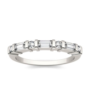 Charles & Colvard Moissanite Baguette Wedding Band 1/2 Ct. T.w. Diamond Equivalent In 14k White Gold In White Gold