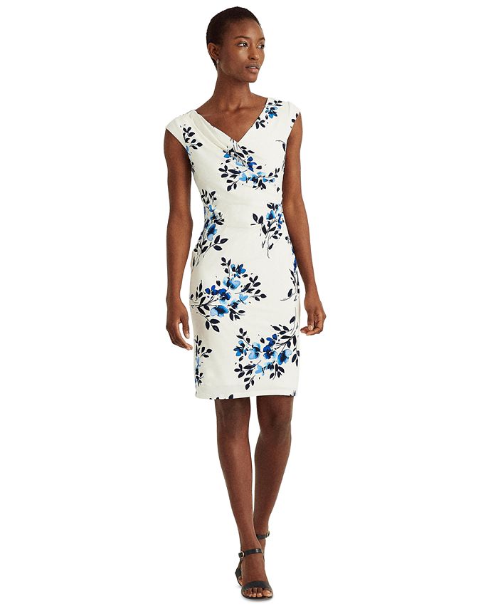 Lauren Ralph Lauren Floral Jersey Dress & Reviews - Dresses - Women - Macy's