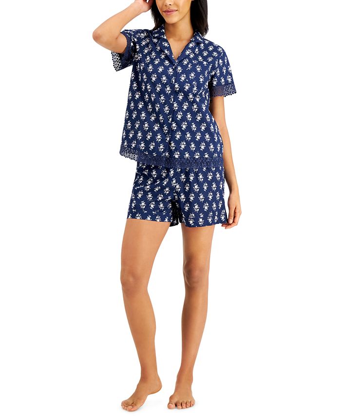 women cotton pajama shorts