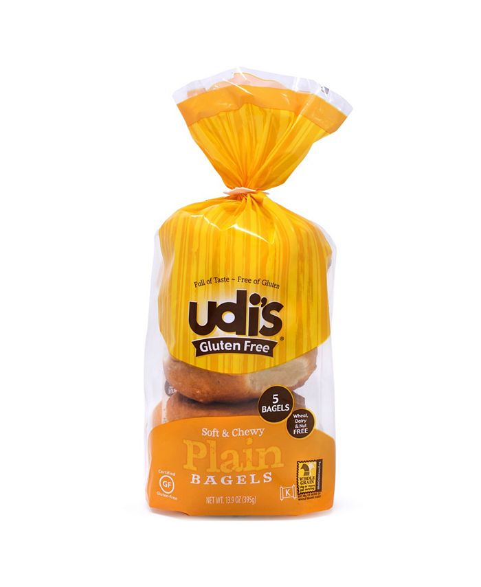 Udi's Gluten Free Plain Bagels, 13.9 oz, 3 Count Macy's
