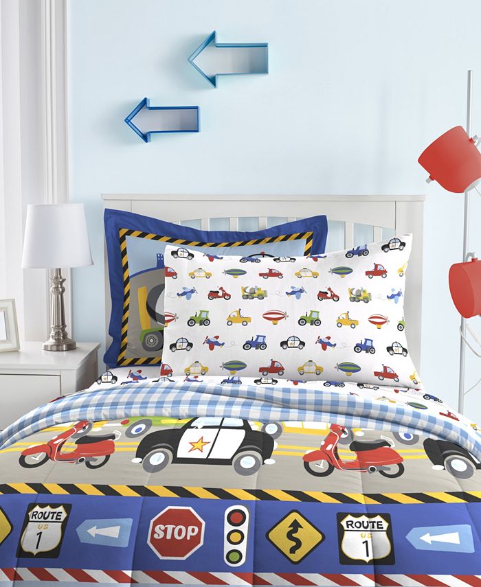 Dream Factory Trains And Trucks Twin Comforter Set Macy's