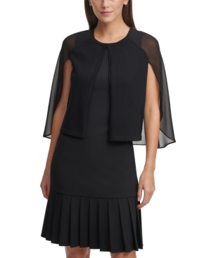 Dkny Chiffon Cape-Sleeve Cardigan